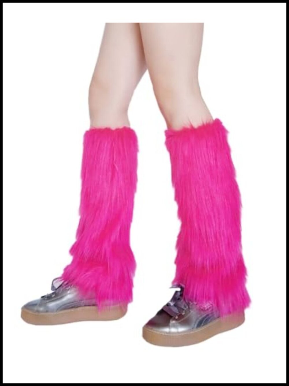 Faux Fur Leg Warmers Fuzzy Boot Covers Women Winter Christmas Party